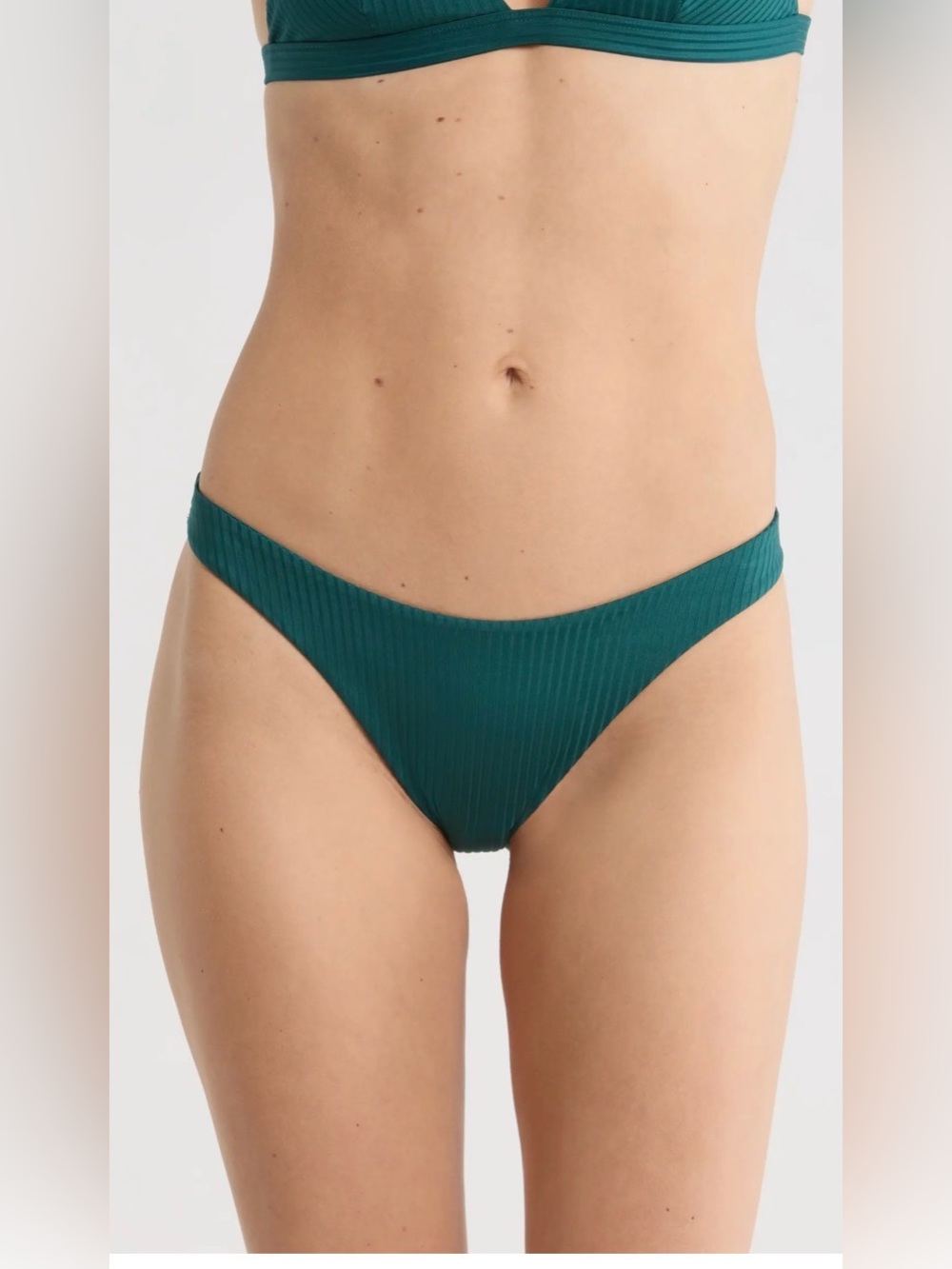 NWT Vitamin A California High Leg Bikini Bottoms in Color: Emerald